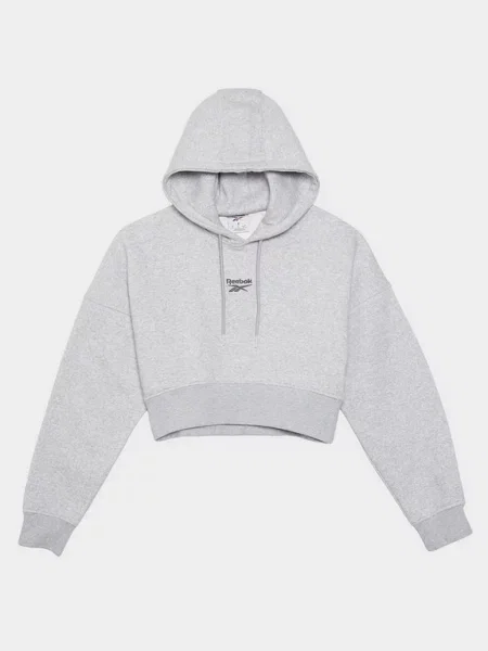 Reebok Bluza Z Kapturem Wardrobe Essentials Crop szara