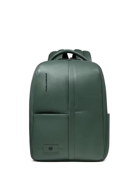 Kožni ruksak Piquadro zelena