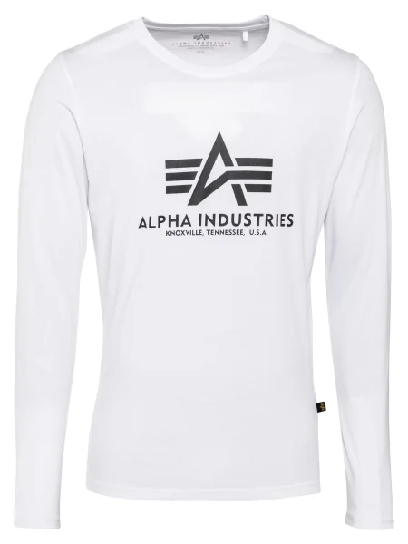 ALPHA INDUSTRIES Tricou murdar / negru alb