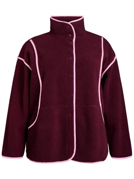 Active by Zizzi Jopa iz flisa ANILLA vinsko rdeča bela