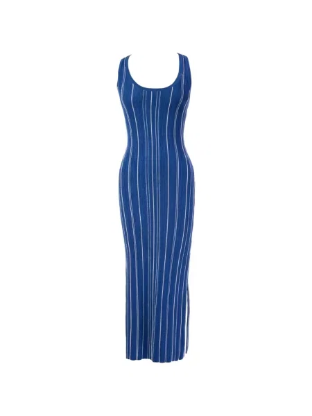 Rochie Hevron tricotate albastru