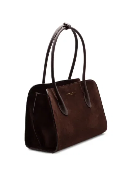 Τσάντα shopper Roberto Festa σουέτ καφέ