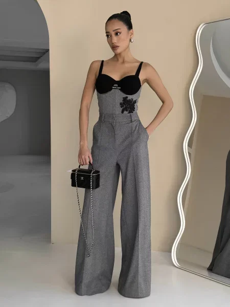 Брюки Jadone Fashion серые