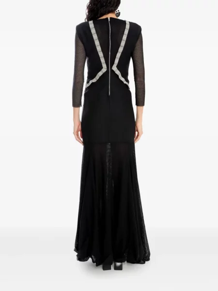 Rochie maxi Amir Slama plasă de costum negru