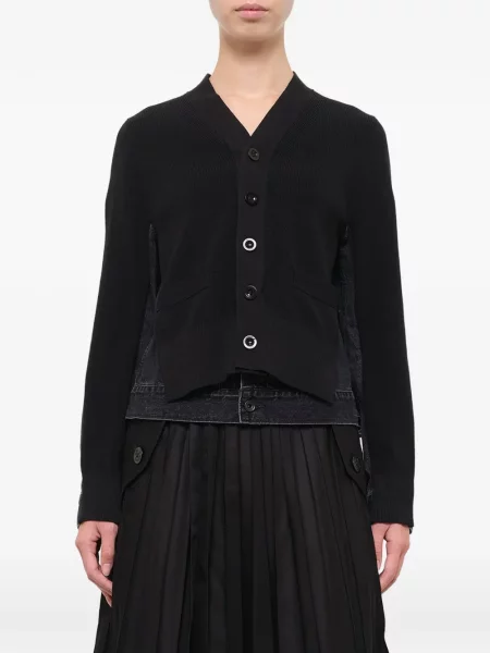 Cardigan Sacai tricotate negru