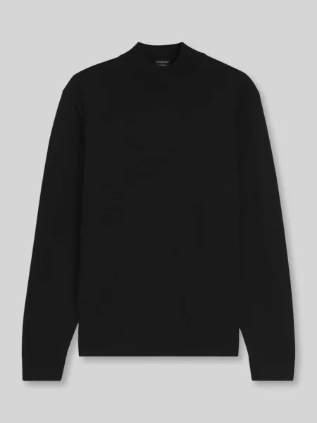 Sweter o kroju regular fit z czystej żywej wełny model Bjarno' Boss czarny