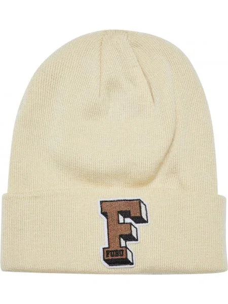 FUBU Čepice krémová / hnědá černá