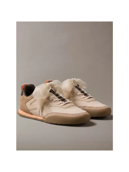 Buty do biegania Calvin Klein zamszowe do biegania brązowe