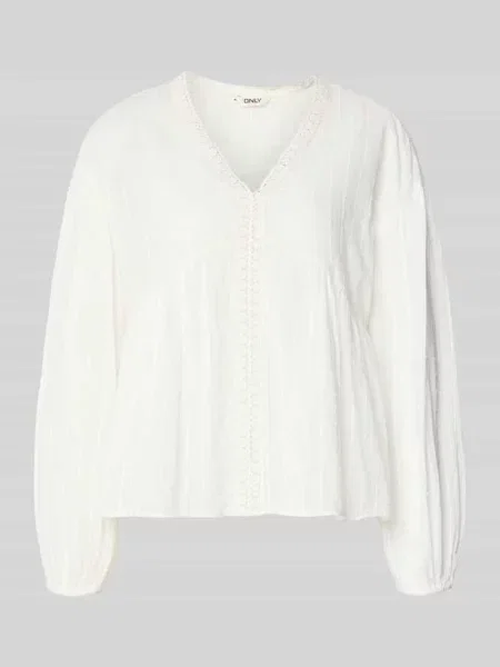 Krój regular fit tunika z czystej bawełny model DUSI' Only biała