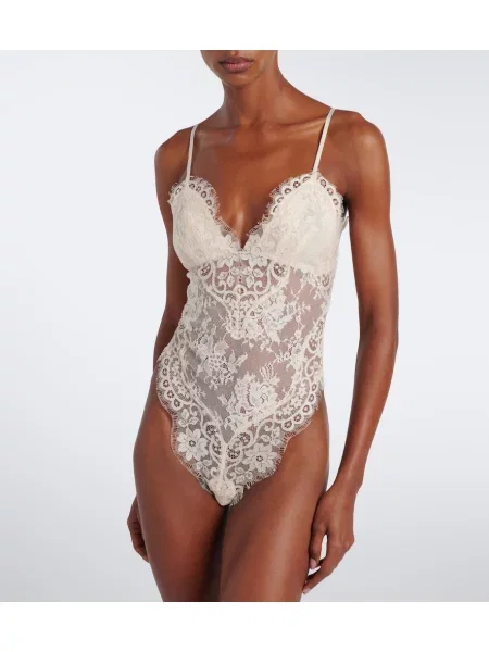 Body Zimmermann din dantelă alb
