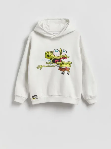 Reserved mikina SpongeBob světle šedá