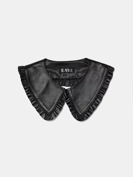 Answear.LAB guler decorativ pentru femei din piele ARIN Unscripted Collection negru