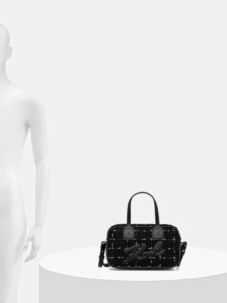 Шкіряна сумочка Dkny BRYANT чорний