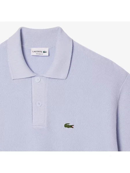 Поло Lacoste голубое