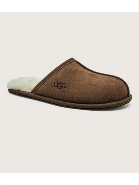 UGG Căptușite papuci de casă M Scuff | piele întoarsă zamsz | cu adaos de lână maro
