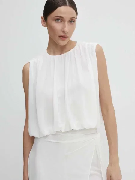 Блуза Answear Lab с изчистен дизайн бяло