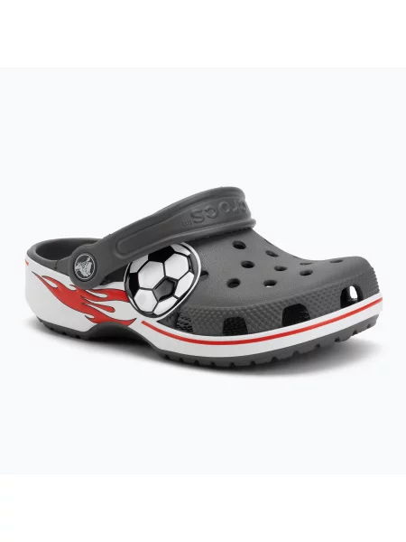 Gyerek papucsok Crocs Classic Soccer Band Clog Kids slate grey. Méret: EU szürke