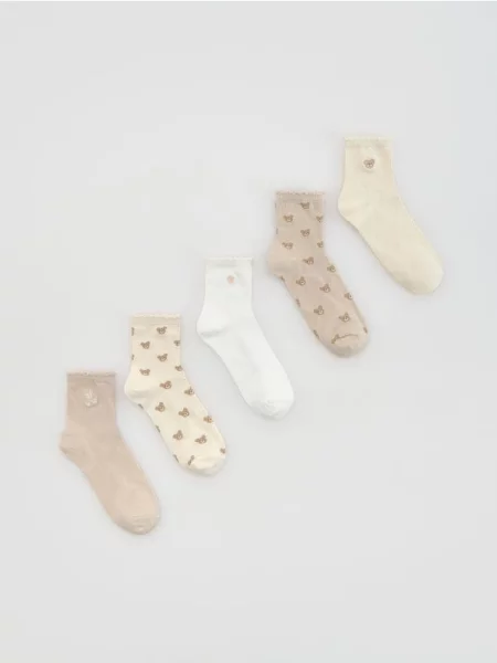 Reserved 5 пачка шкарпеток кремовий 