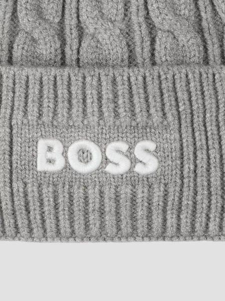 Детская шапка Boss серая