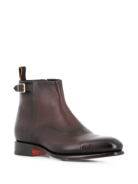 Botine Santoni cu cataramă maro