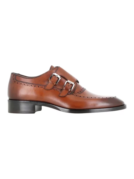 Półbuty Christian Louboutin skórzane brązowe