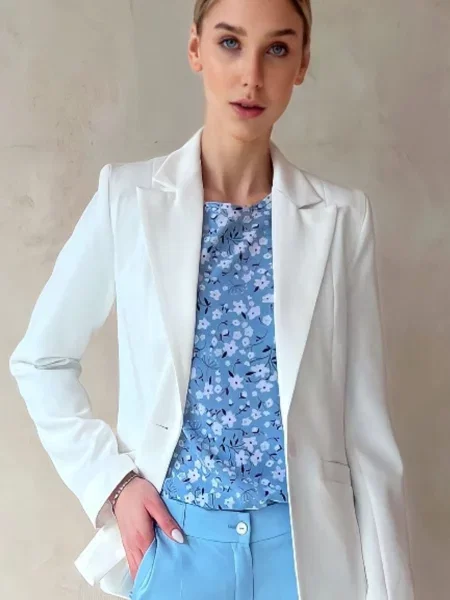 Блейзер LadyLike бавовна/поліестер білий