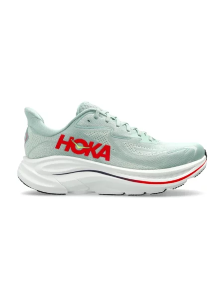 Buty do biegania HOKA Clifton 10 sage/neon flame niebieskie