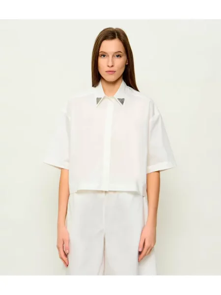 Pinko Cămașă PESCARA | Cropped Fit alb