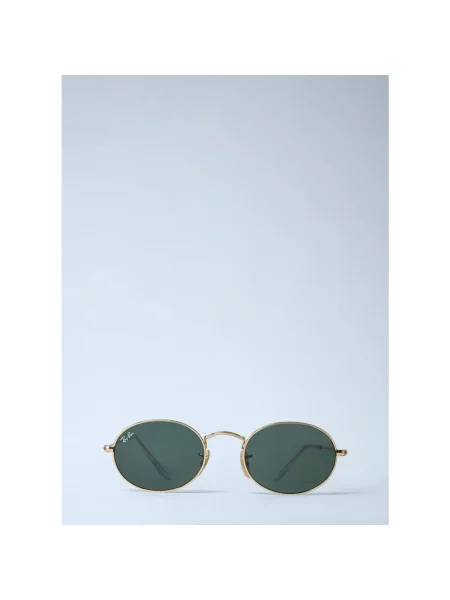 Ray-Ban Akcesoria unisex Żółty ONE SIZE Metalowe Okrągłe Okulary przeciwsłoneczne z Motywem Logo zielone