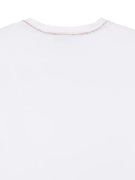 Tricou Le Tricot Perugia cu decolteu rotund alb