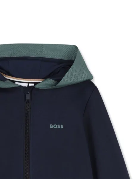 Суичър с качулка Bosswear синьо