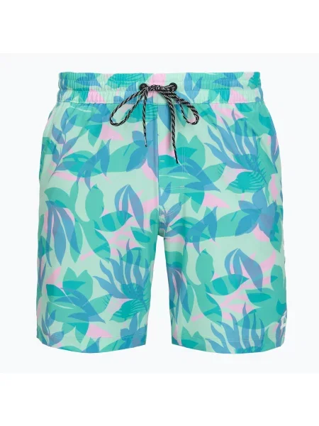 Pantaloni scurți de baie pentru bărbați Hurley Aticama Volley Swim Short Blue/Aqua albastru