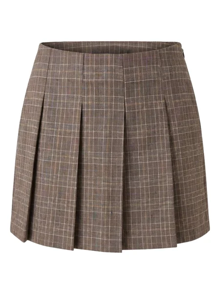 Studioselect Fustă Larina brocart / maro deschis negru