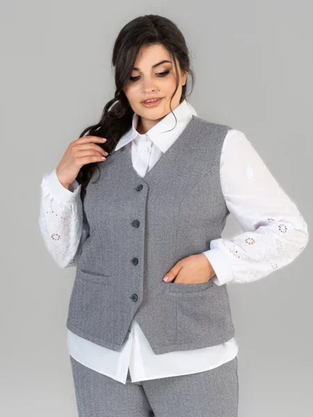 Жилет класичний All Posa сірий