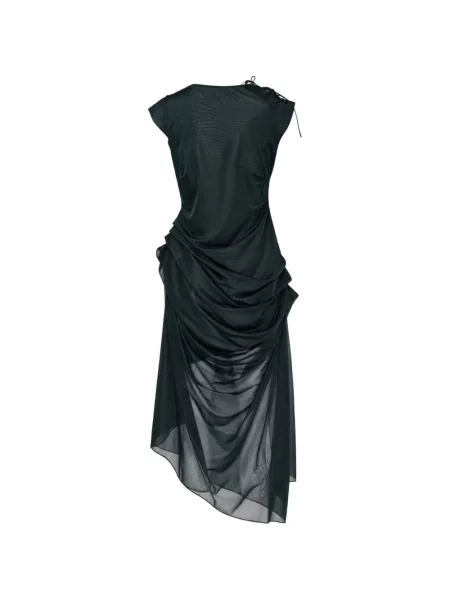 Rochie midi Pauline Dujancourt asimetrică drapată verde