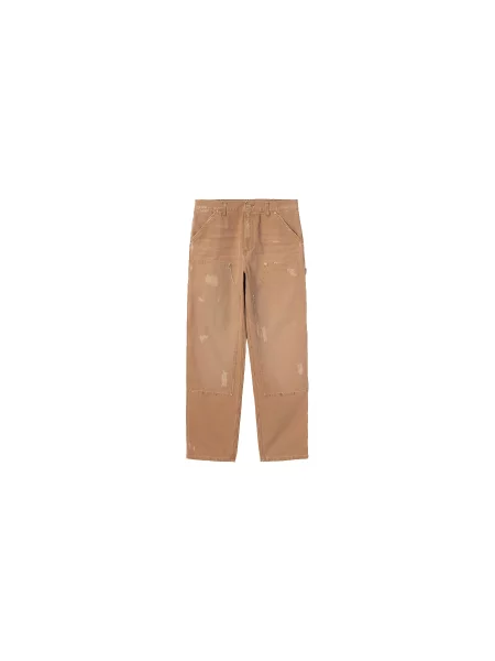 Carhartt WIP Double Knee Pant Dearborn Canvas Mężczyźni Spodnie Carhartt WIP Size: brązowy