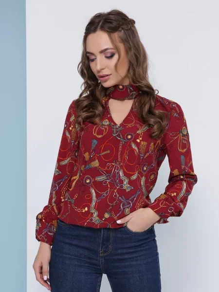 Блуза MarSe софтшел бордовий