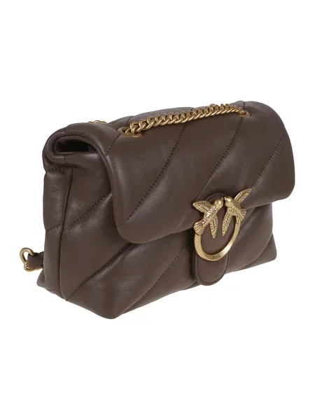 PINKO Torebki Kobieta ONE SIZE Skóra Mini Love Bag Puff Torba na ramię brązowy
