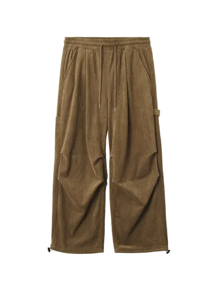 Pantaloni Five Cm de catifea cord cu cordon maro