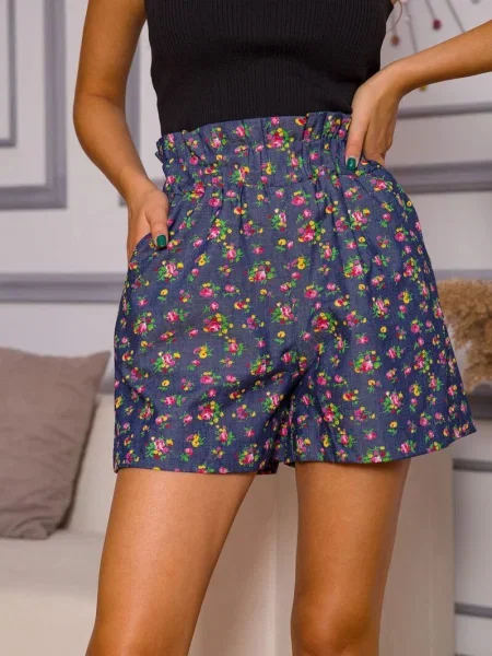 Шорти Ager бавовна/віскоза синій