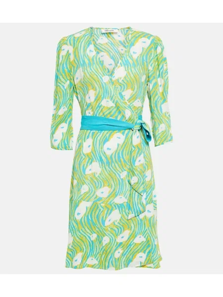 Rochie Diane Von Furstenberg cu imagine verde