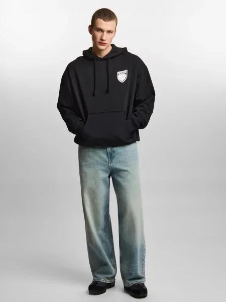 Bluza sportowa Prosto Shield Mini Splash z kapturem czarna