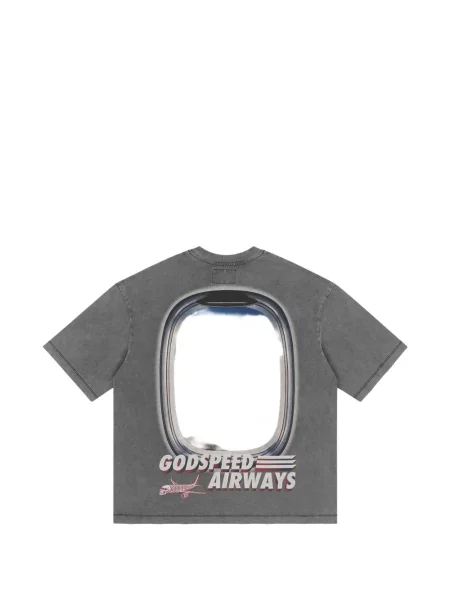 Tricou Godspeed cu imagine gri