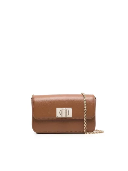 Torebka crossbody Furla skórzana brązowa