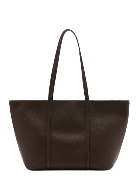 MANGO Shopper torba JOSEFA tamno smeđa