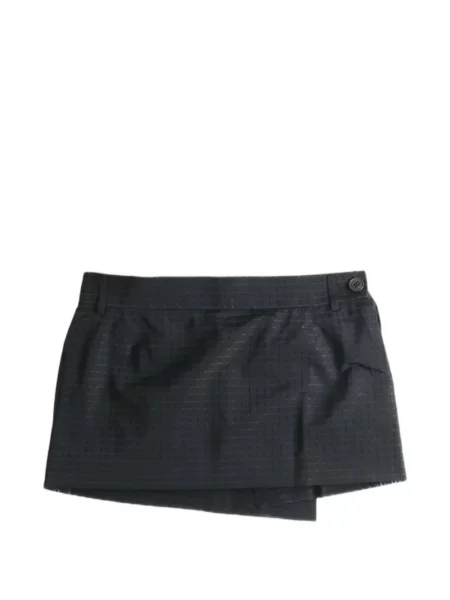 Fustă Vivienne Westwood în carouri asimetrică negru