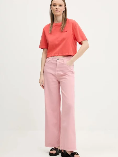 Tommy Jeans kratka majica oranžna