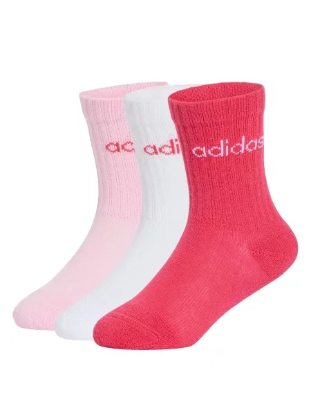 ADIDAS PERFORMANCE Sportske čarape Linear roza / malina bijela