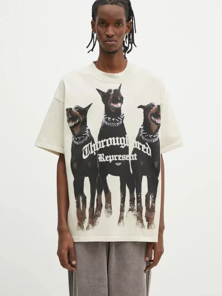 Tricou REPRESENT Thoroughbred T-Shirt Vintage White M alb