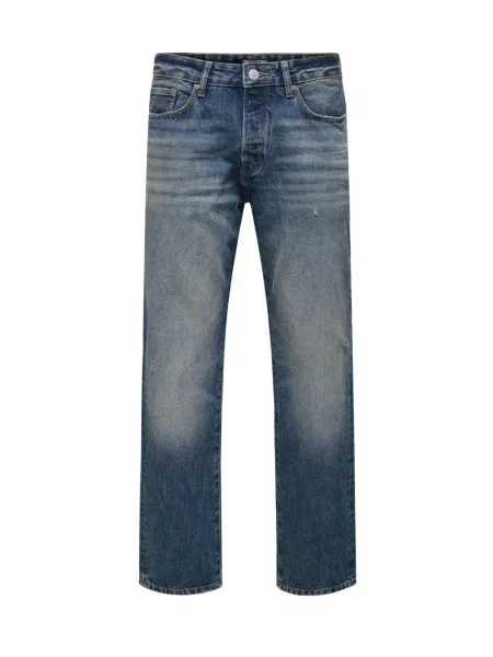 Only & Sons Džíny ONLY & SONS ONSEDGE STR DB DESTROY TAI DNM JEANS džínovina modrá